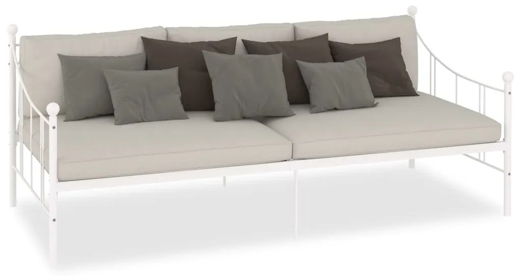 Estrutura sofá-cama 90x200 cm metal branco