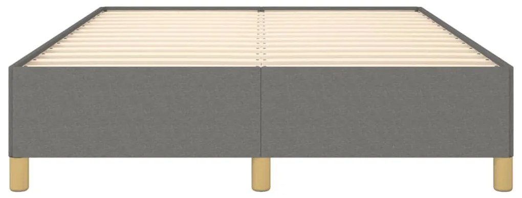 Estrutura de cama sem colchão 140x190 cm tecido cinzento-escuro