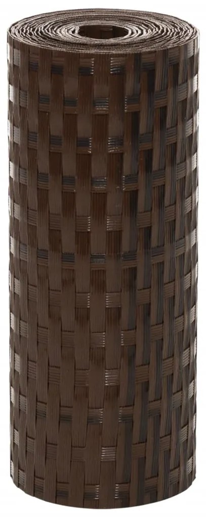 Telas de varanda 10 pcs 255x19 cm vime PE castanho e preto