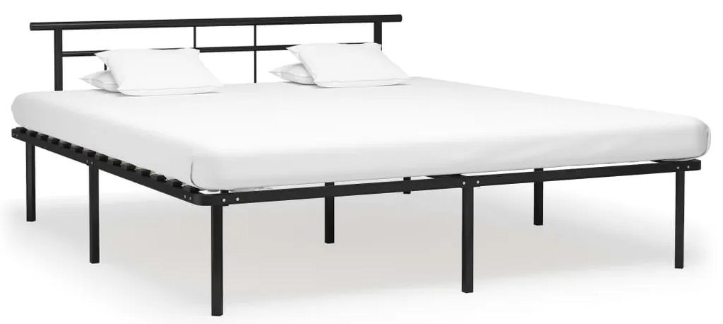 Estrutura de cama metal 200x200 cm preto