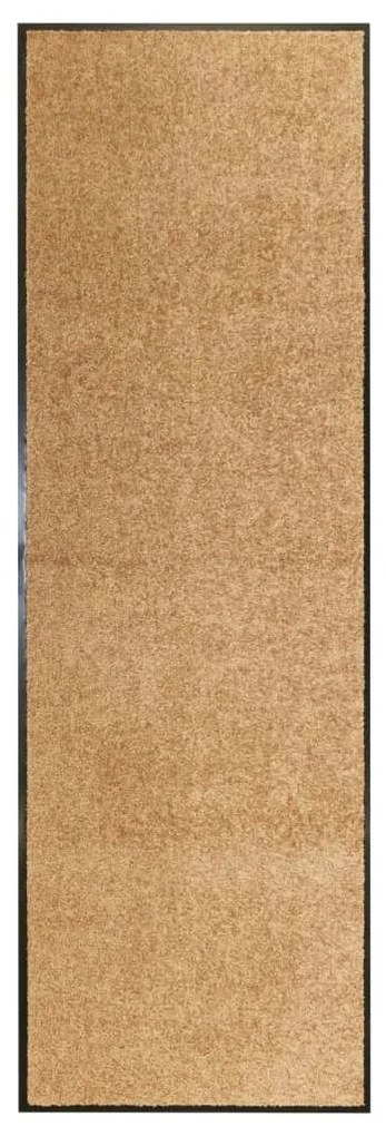 323465 vidaXL Tapete de porta lavável 60x180 cm creme