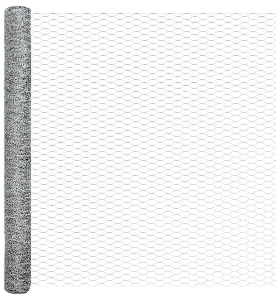 Cerca Hexagonal vidaXL 1.5x50 m Aço Galvanizado