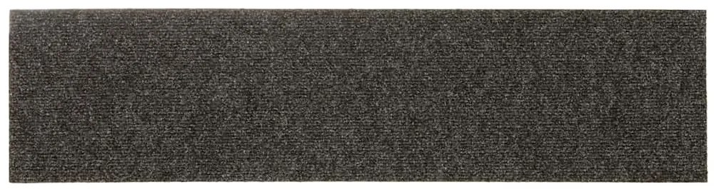 Tapetes de escada adesivos 30 pcs 76x20 cm retangular antracite