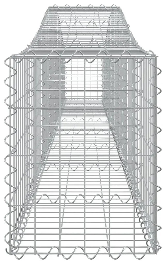 Cestos gabião arqueados 3 pcs 400x30x40/60 cm ferro galvanizado