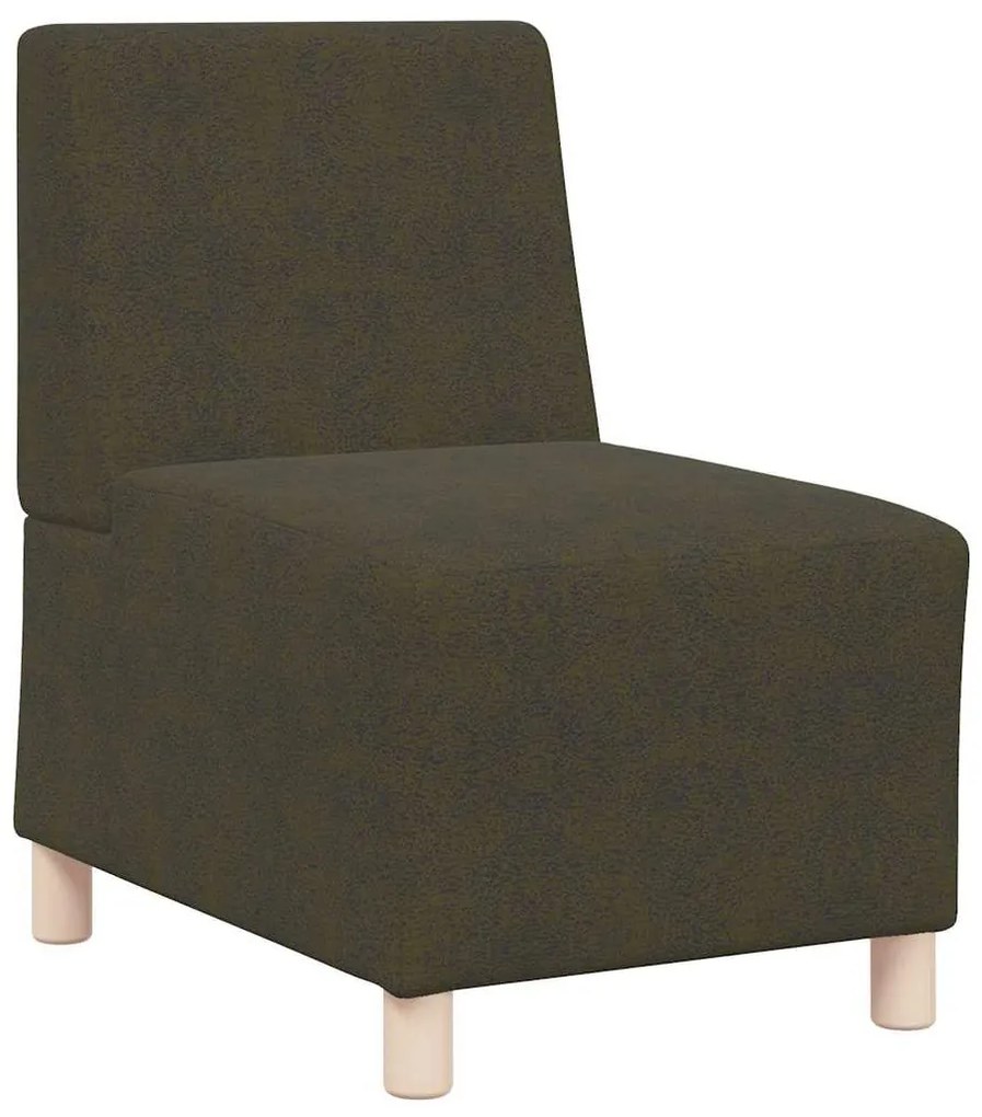 Cadeira Sofa 3 pcs Verde 55 cm Couro camurça sintético