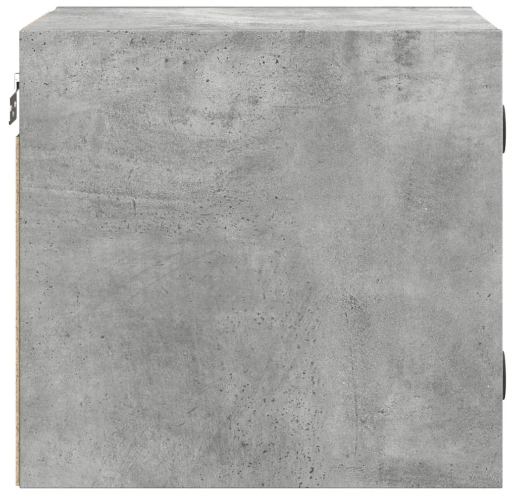Mesa de cabeceira c/ porta de vidro 35x37x35cm cinzento cimento