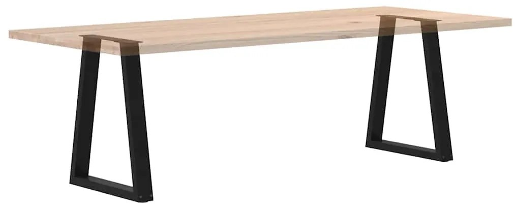 Pés para mesa de jantar em formato de V, 2 peças, preto, 60x(72-73,3)
