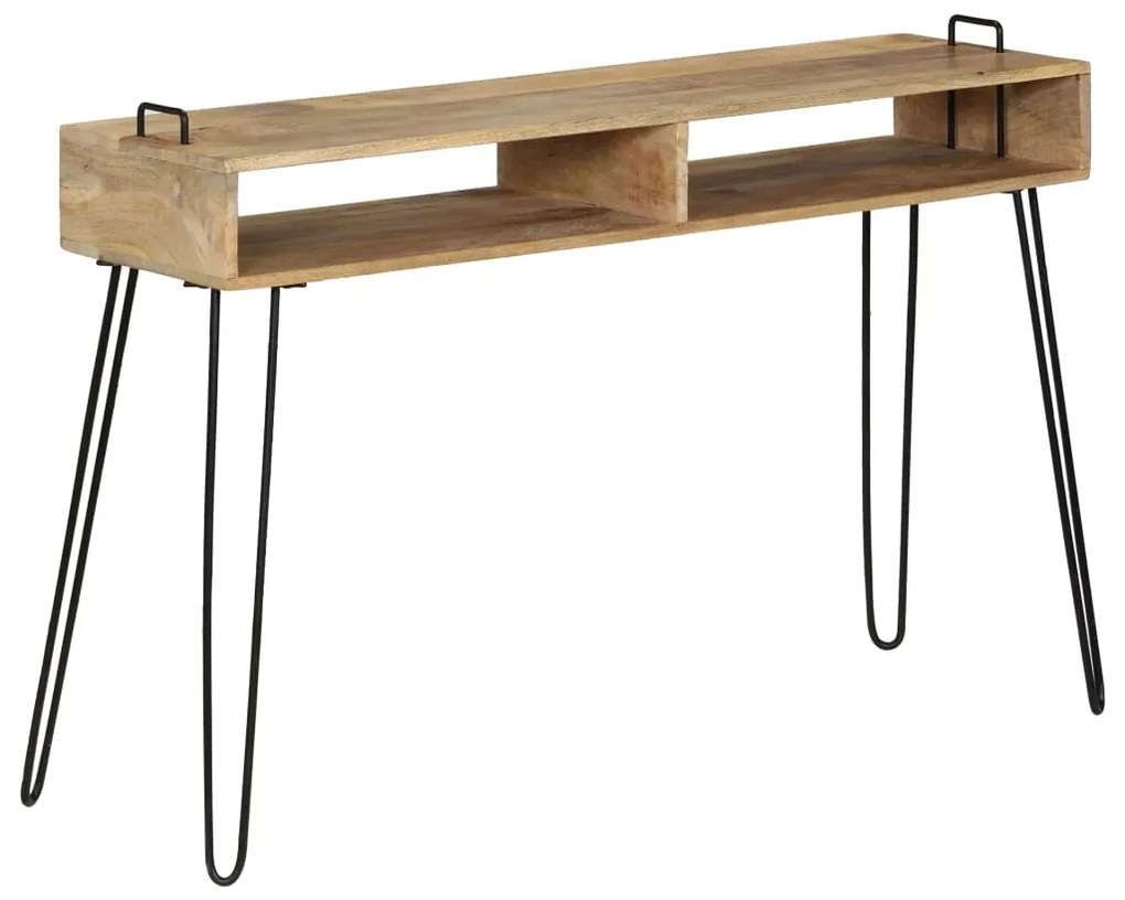 Mesa consola em madeira de mangueira maciça 115x35x76 cm