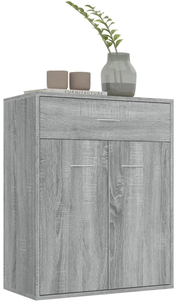 Aparador 60x30x75 cm derivados de madeira cinzento sonoma