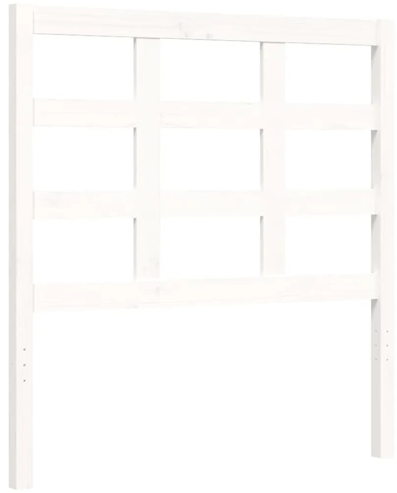 Cama sem colchão 90x200 cm madeira de pinho maciça branco