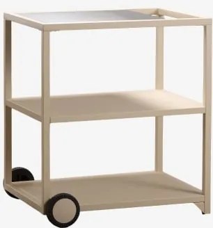 Carrinho Modular De Cozinha Para Exterior Em Aço Rivana Tapioca Bege - Sklum