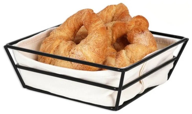 Cesta do Pão Viejo Valle Preta Cabaz 100 % algodão (20 x 20 x 7 cm)