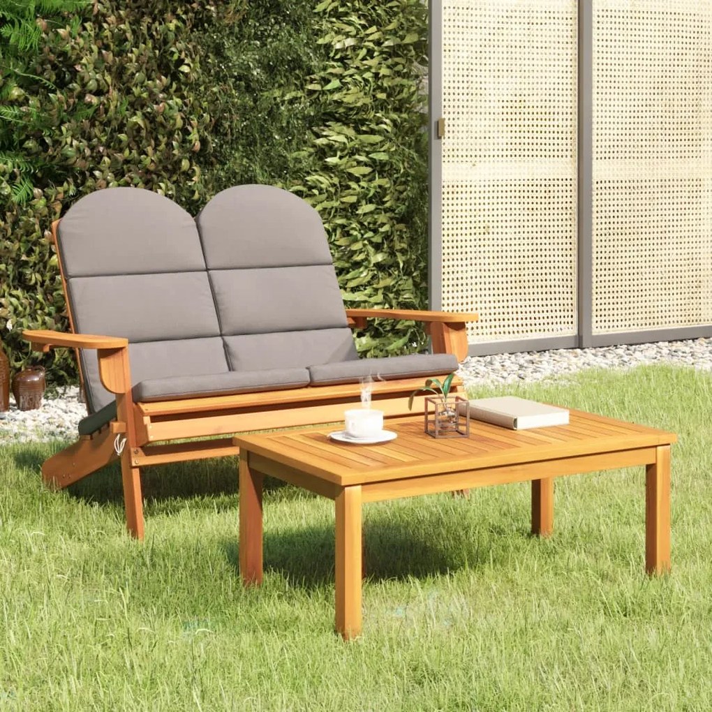 vidaXL Conjunto lounge de jardim Adirondack 2pcs acácia maciça