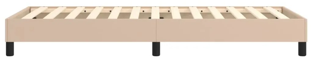 Estrutura de cama 90x200 cm couro artificial cappuccino
