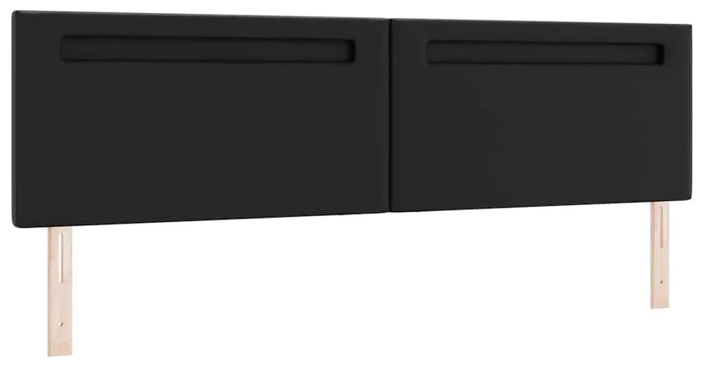 Cabeceira VidaXL Design Simples Preta 200 cm em Couro Sintético