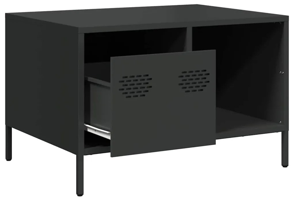 Mesa de centro 68,5x50x43,5 cm aço laminado a frio preto