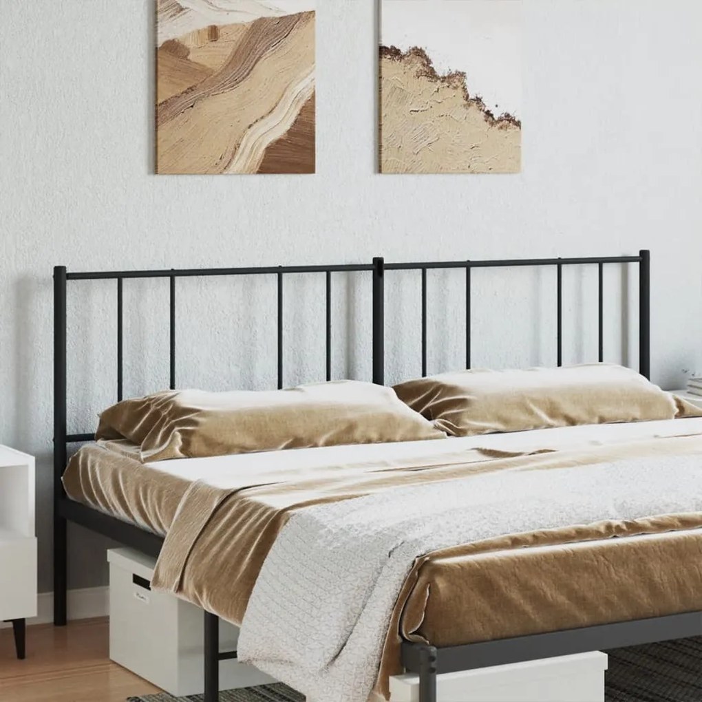 Cabeceira de cama 200 cm metal preto