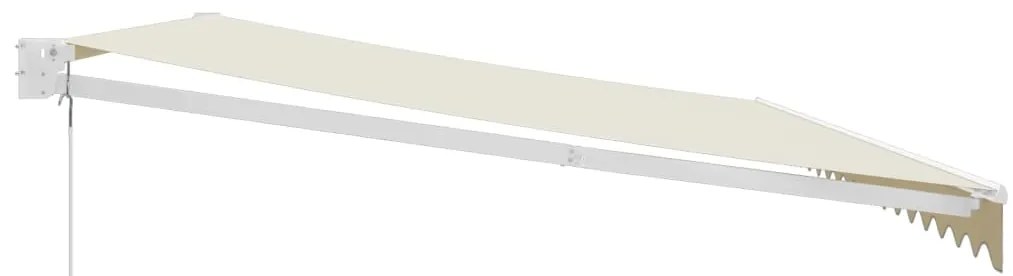 Toldo retrátil 5x3 m tecido e alumínio cor creme