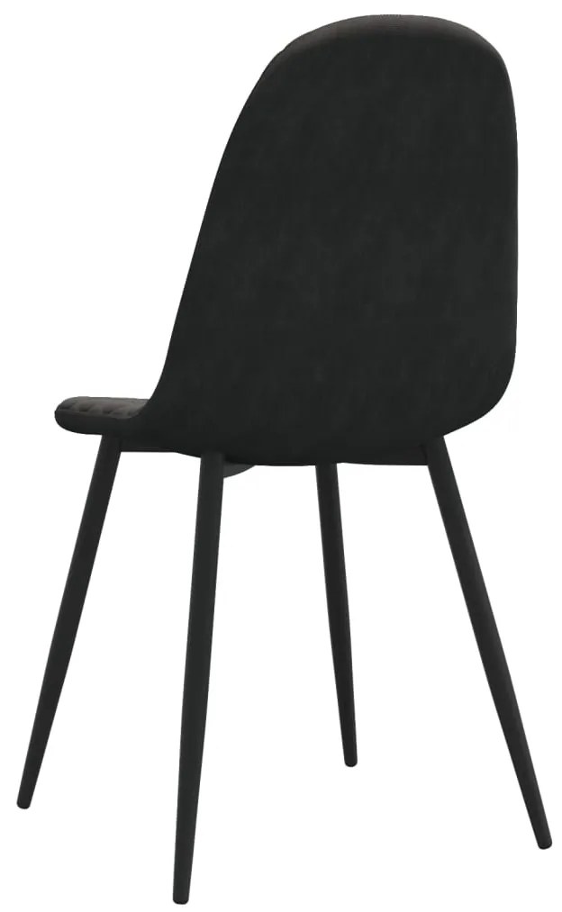 Cadeiras de jantar 4 pcs veludo preto