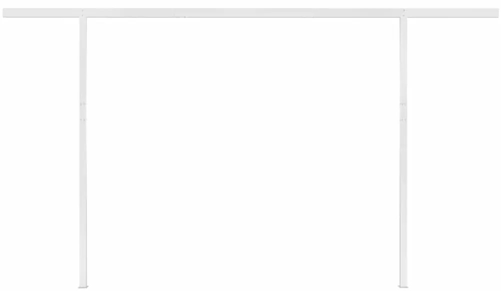 Toldo retrátil automático com postes 4,5x3 m antracite