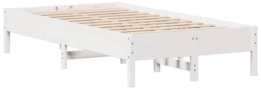 Cama sem colchão 100x200 cm madeira de pinho maciça branco