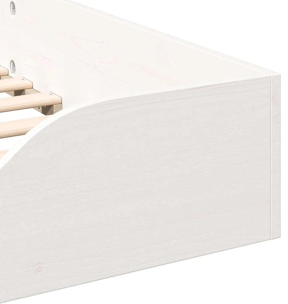 Estrutura de cama de chão Branco 80 x 200 cm