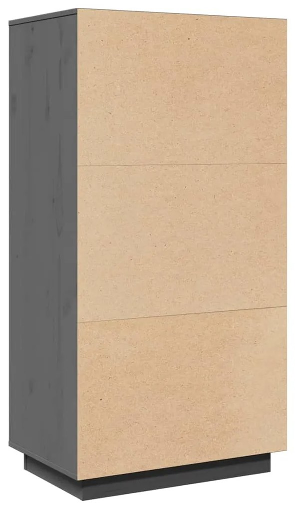 Aparador alto 60x40x116,5 cm pinho maciço cinzento