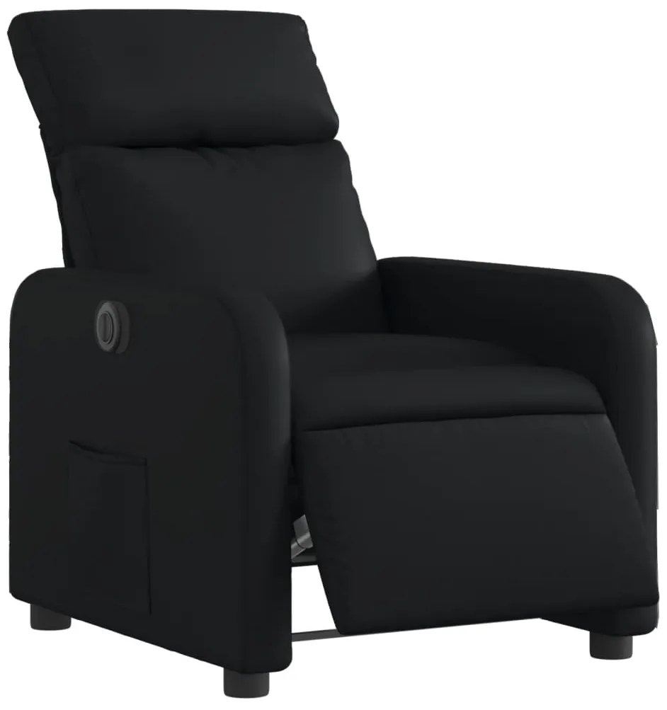Poltrona reclinável elétrica couro artificial preto