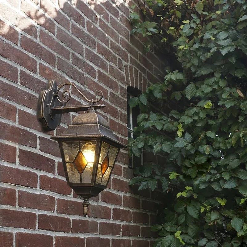 Candeeiro de Parede Exterior Inteligente Vintage Bronze c/ Wifi A60 - Antigua