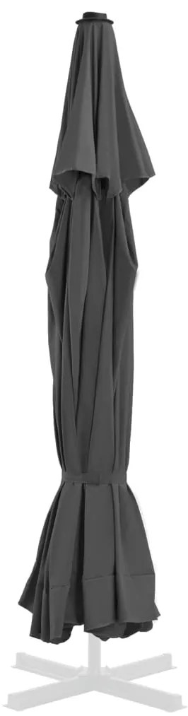 Tecido de substituição p/ guarda-sol exterior 515 cm antracite