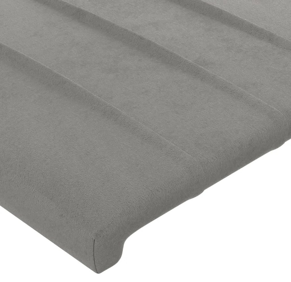 Cabeceira de cama 2 pcs veludo 72x5x78/88 cm cinzento-claro