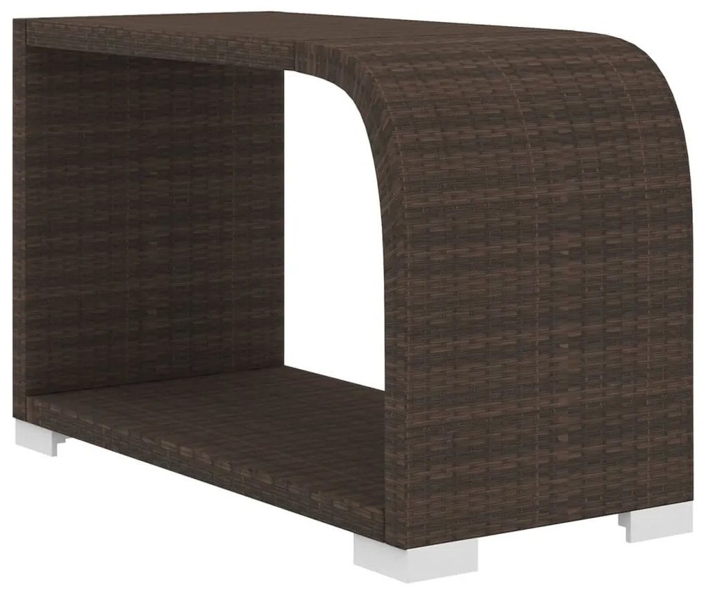 11 pcs conjunto lounge jardim c/ almofadões vime PE castanho