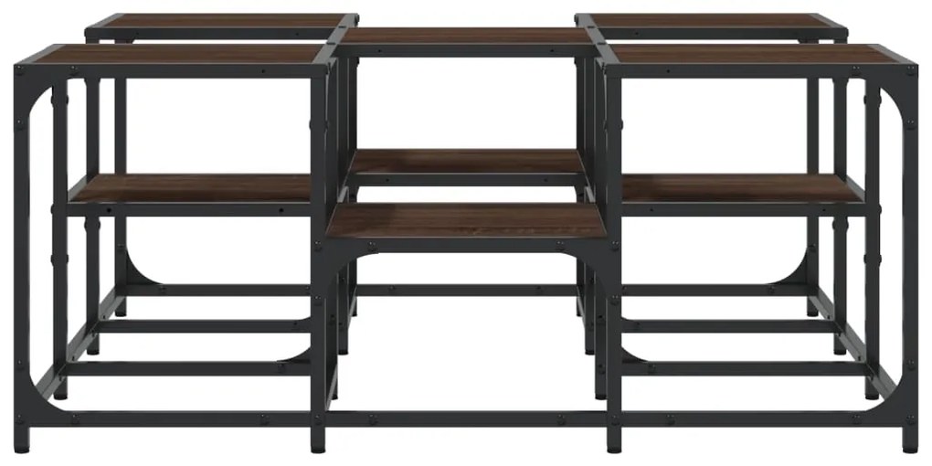 Mesa de centro 91x91x40 cm derivados madeira carvalho castanho