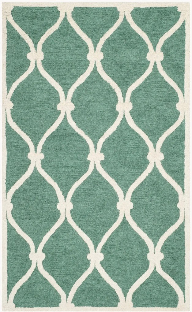 Tapete artesanal de lã de pelo curto Hugo