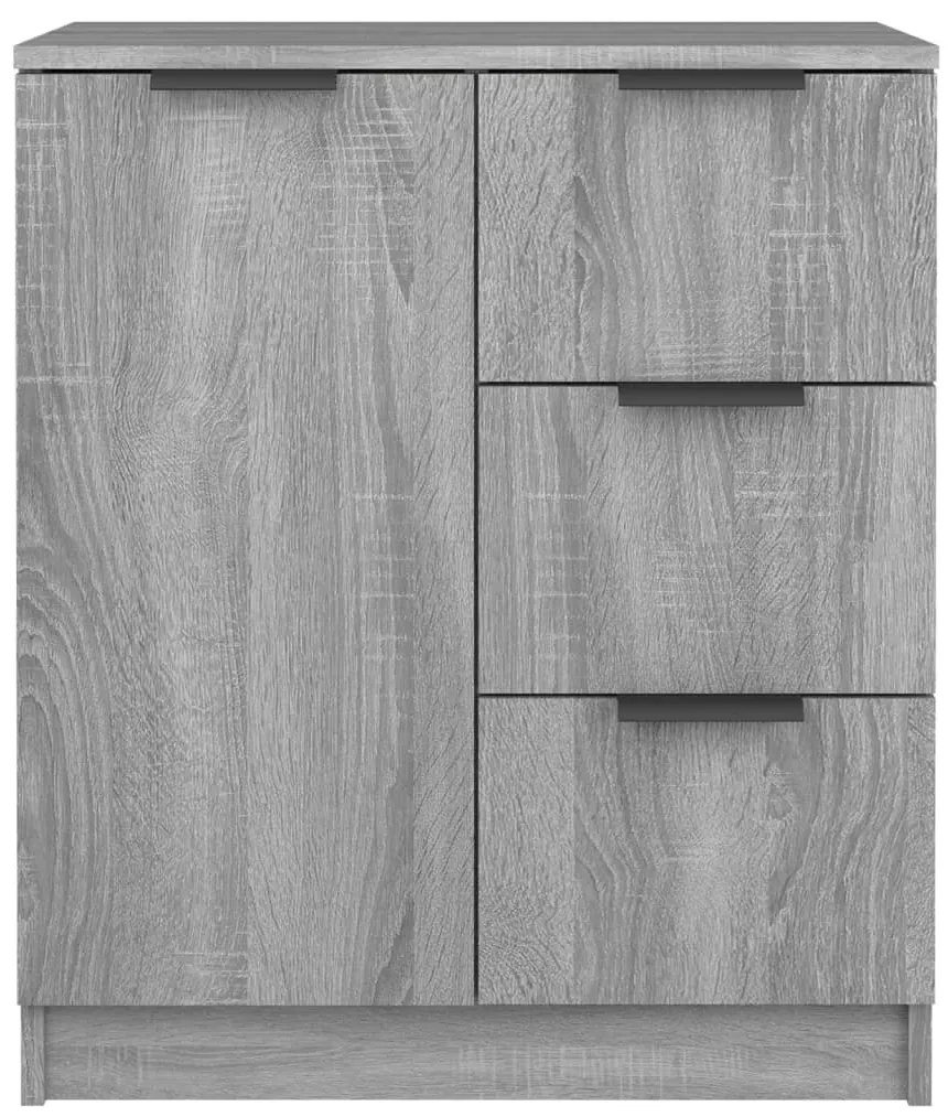 Aparadores 2 pcs 60x30x70 cm madeira processada cinzento sonoma