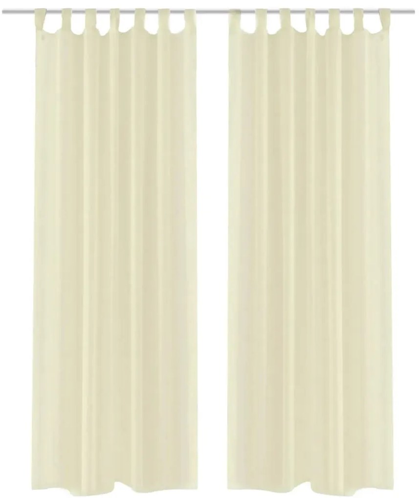 Cortina creme 140 x 175 cm 2 peças