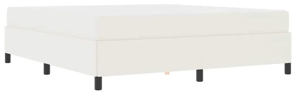 Estrutura da Cama Creme 180 x 200 cm Tecido de veludo côtelé