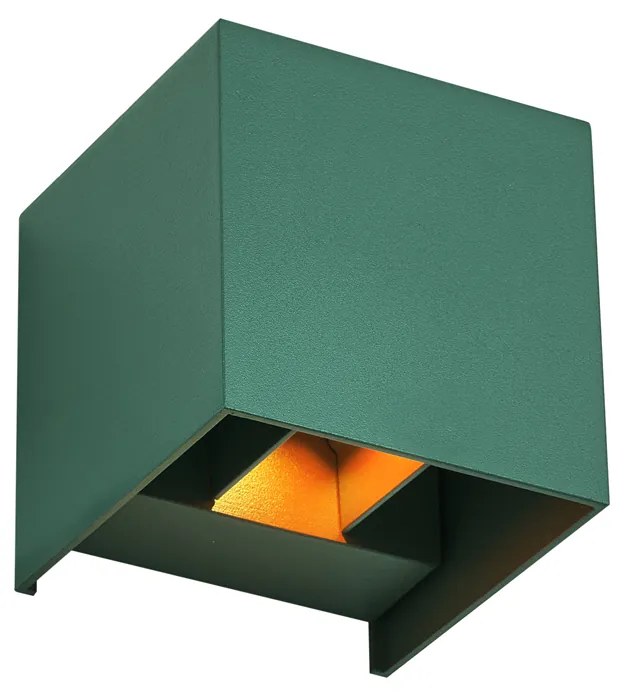 Candeeiro de parede exterior verde escuro incl. LED IP54 - Edwin Moderno
