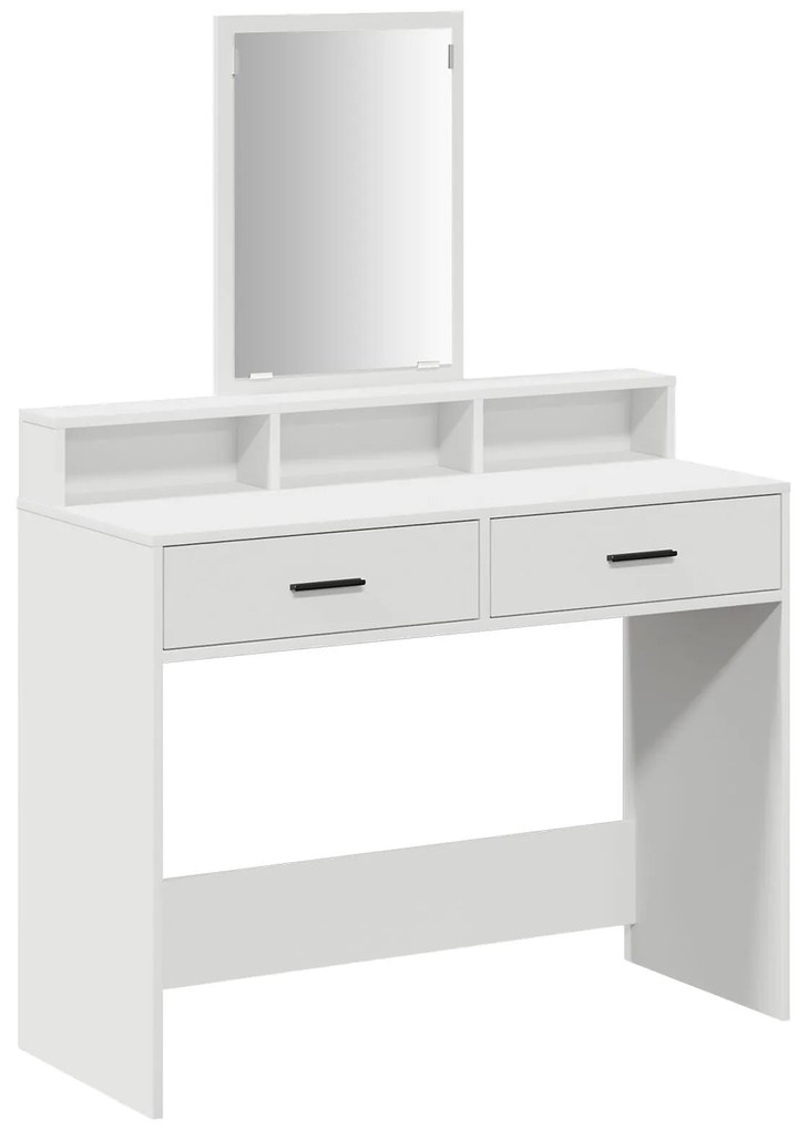 Tocador com Gavetas Branco 100x41x140 cm