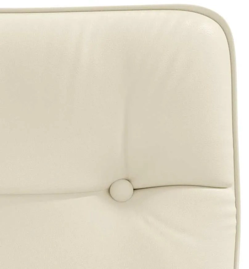 Cadeiras de jantar 6 pcs couro artificial cor creme