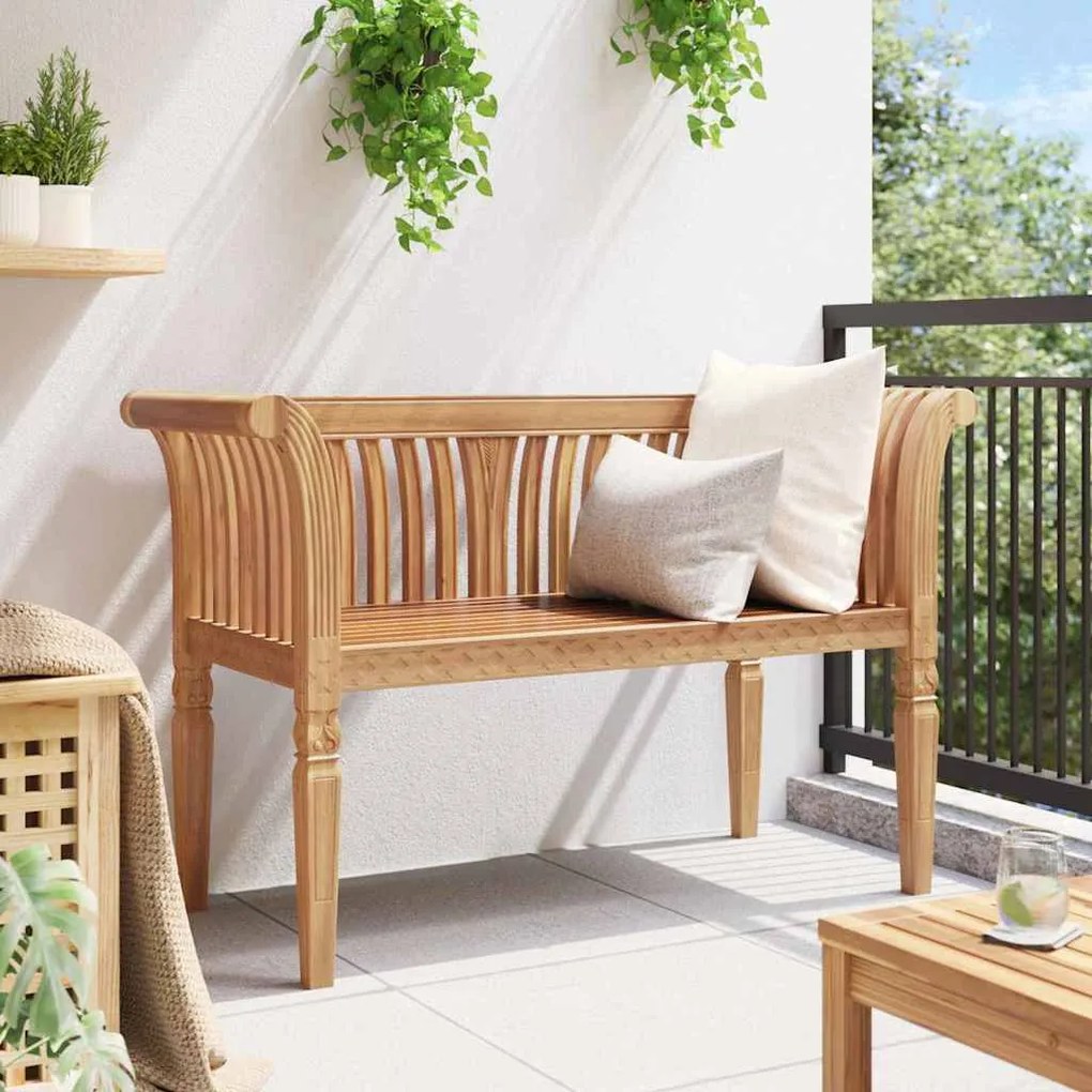 Banco de Jardim 127.5x52x80 cm Madeira Maciça de Teca
