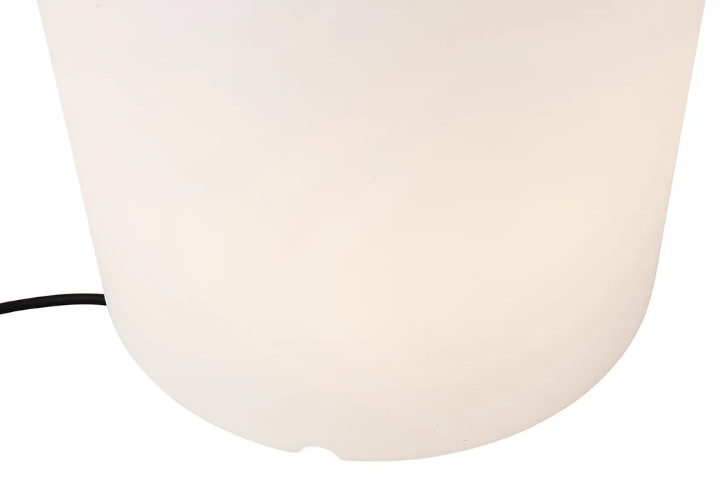 Candeeiro de chão exterior branco 60 cm vaso de flores IP44 - Verano Moderno