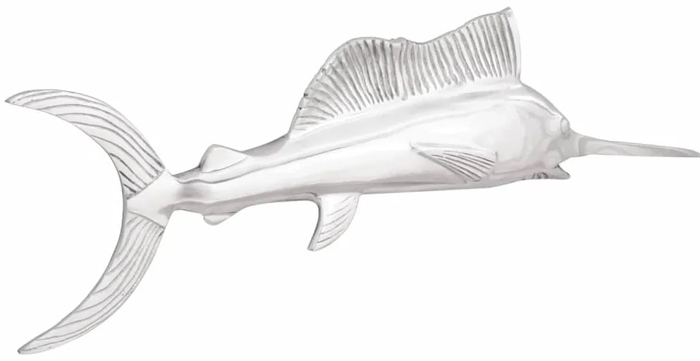 Peixe-Lanterna VidaXL Montado na Parede Prateado 91x8x26 cm em Alumínio
