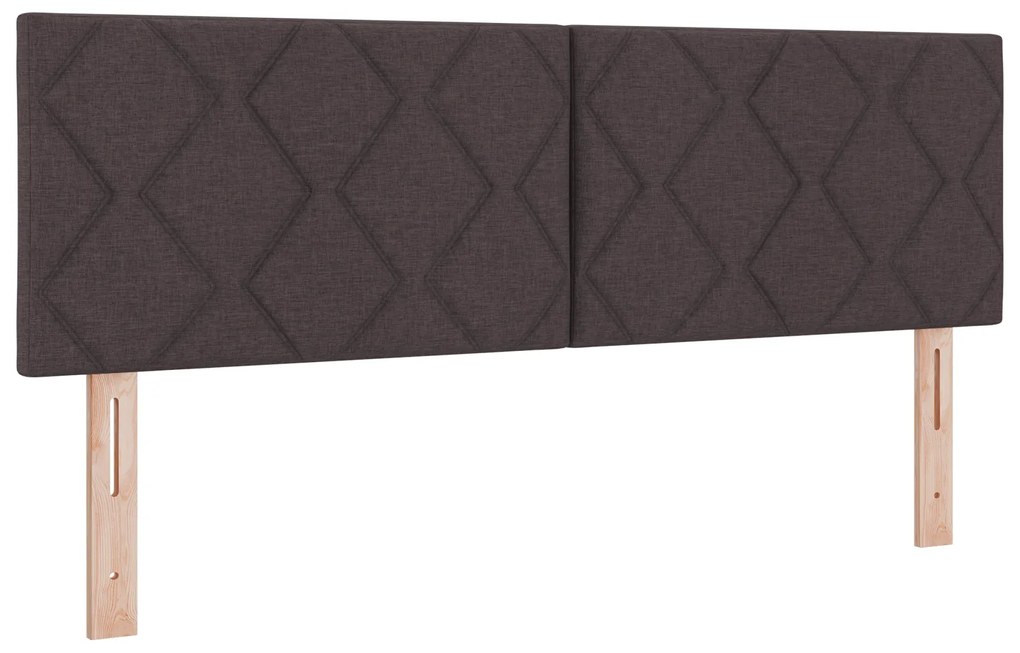 Cama Box com Colchão Castanho 140x190 cm Tecido