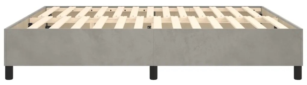 Estrutura de cama sem colchão 200x200 cm veludo cinzento-claro