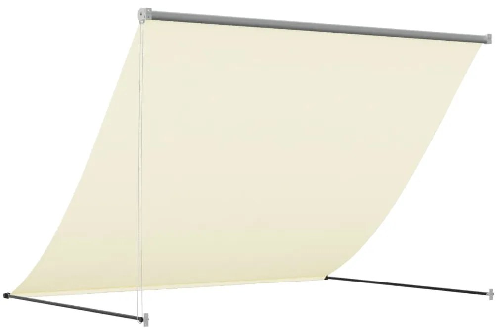Toldo retrátil 200x150 cm tecido e aço cor creme