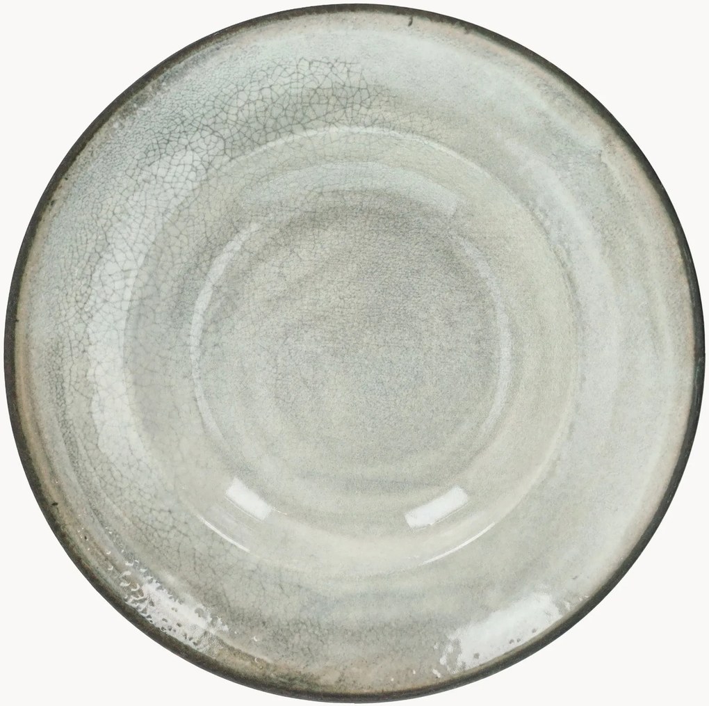 Pratos de massa em porcelana Raku, conjunto de 6