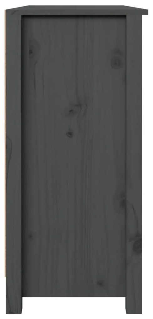 Aparador 100x35x74 cm madeira de pinho maciça cinzento