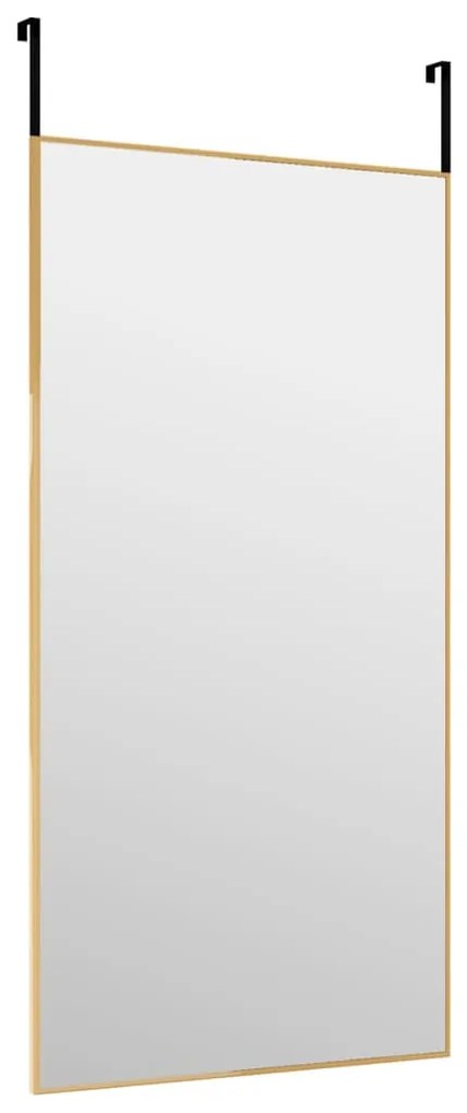 Espelho para porta 40x80 cm vidro e alumínio dourado