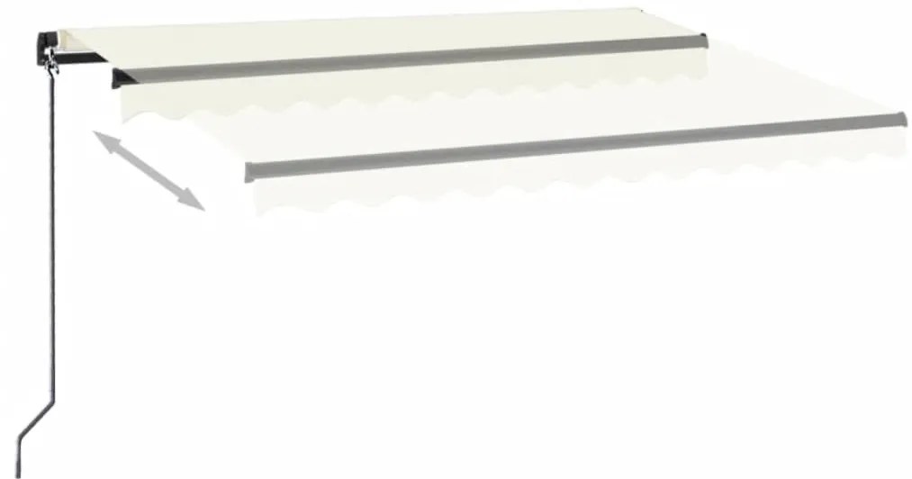 Toldo retrátil manual 350x250 cm cor creme